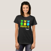ピーピンイ実在ハッピーイースターバニーエッグ狩り Tシャツ (正面フル)