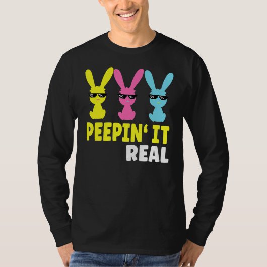 ピーピンイ実在ハッピーイースターバニー卵狩り1 Tシャツ (正面)