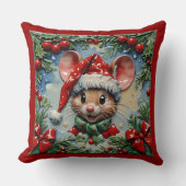 ピーピングクリスマスマウス装飾用クッション クッション (正面)