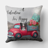 ピーピーのためのバレンタインデー，快適な装飾用クッション クッション (裏面)