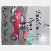 ピーピー用バレンタインフリースブランケット フリースブランケット (正面(横))