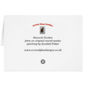 ピーフクロウ絵画の美しいガーデンピーコック (裏面横)