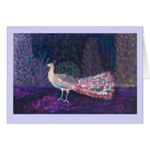 ピーフクロウ絵画の美しいガーデンピーコック