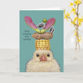 ピープの勇気付けられる カード (黄色い花)