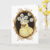 ピープグリーティングカードをパフ カード (黄色い花)