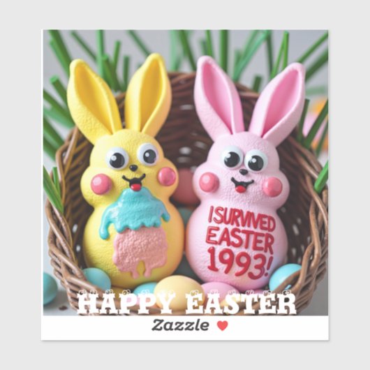 ピープスが間違った"ステッカーシート – 90sイースターフェイル シール (シート)