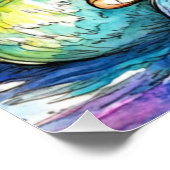 ピープスダックス水彩画子供へ層 ポスター (コーナー)