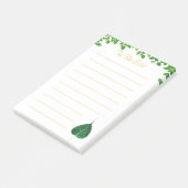 ピープルの木の葉と葉のヘッダーを実行するリスト ポストイット (アングル)