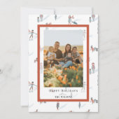 ピープルアイススケートで滑るクリスマスホリデーフォトカード 招待状 (正面)