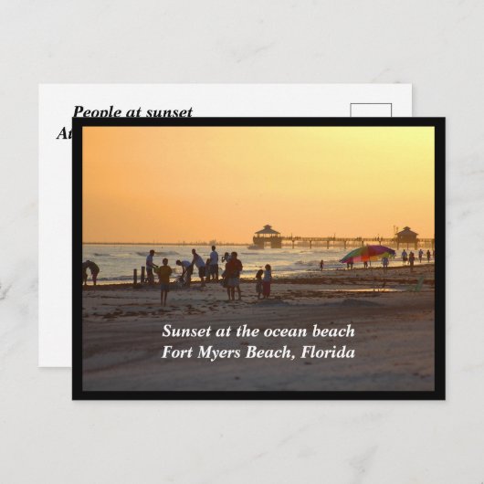 ピープルアットサンセットフォートマイヤーズビーチ シーズンポストカード (正面/裏面)