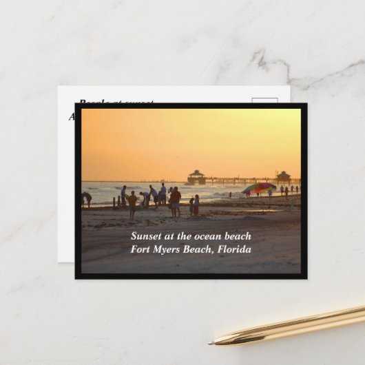 ピープルアットサンセットフォートマイヤーズビーチ シーズンポストカード (正面/裏面インサイチュ)
