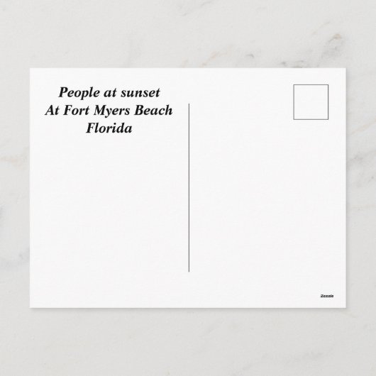 ピープルアットサンセットフォートマイヤーズビーチ シーズンポストカード (裏面)