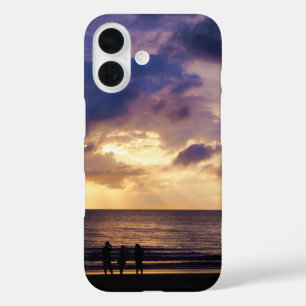 ピープルシルエットMalaysia Sunsetビーチ写真 iPhone 16ケース