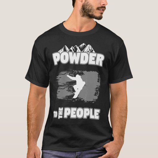 ピープルズスノーボードにパウダー Tシャツ (正面)