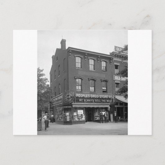ピープルズ・ドラッグ・ストア、1921年 ポストカード (正面)