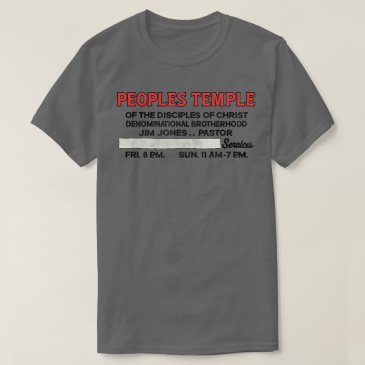 ピープルテンプルチャーチサイン Tシャツ (デザイン正面)