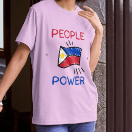 ピープルパワー フィリピン国旗 マーコス大統領弾劾Tシャツ Tシャツ