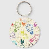 ピープルラブハウスキーチェーン キーホルダー (正面)