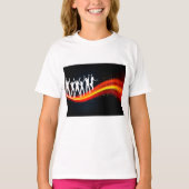 ピープル踊りシルエット女子Tシャツ Tシャツ (正面)