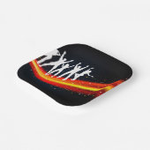 ピープル踊りシルエット紙プレート ペーパープレート (傾斜あり)