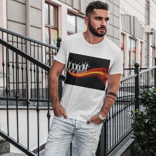 ピープル踊りシルエットMens Tシャツ