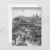 ピープル遊ズのミニゴルフ高架図B&W ポストカード (正面/裏面)