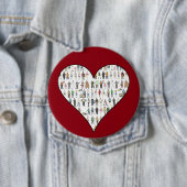 ピープルNYCニューヨーク市民ネイバーズ赤いハート 缶バッジ (インサイチュ)