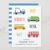 ピープ スクィーチ ウー 子供の誕生日ありがとうカード 招待状 (正面/裏面)