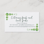 ピーポッドケータリングシェフrestuarant名刺 名刺 (裏面)