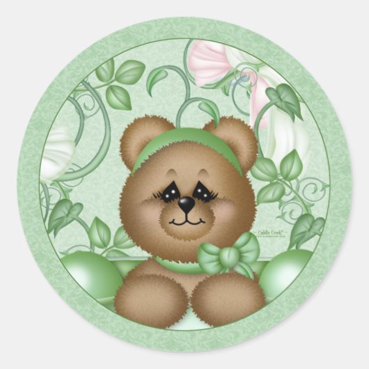 ピーポッドステッカー ラウンドシール (正面)