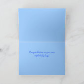 ピーポッドパルズ新生児ボーイズおめでとうカード カード (内部)