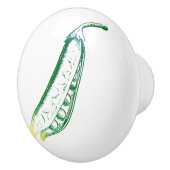 ピーポッドベジタブルラインアートデザイン セラミックノブ (右)