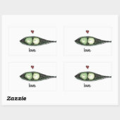 ピーポッド・ラブ 長方形シール (シート)