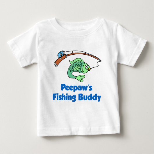 ピーポーズ魚釣りバディ ベビーTシャツ (正面)