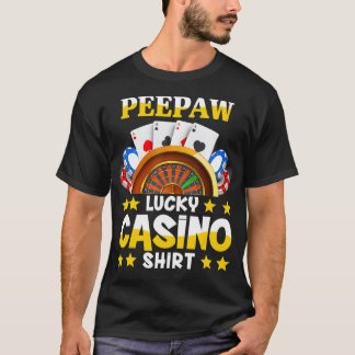 ピーポーラッキーカジノおもしろい用カジノ Tシャツ