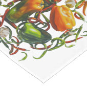 ピーマンとニンニクで超現実的な静物生活 ショートテーブルランナー (コーナー)