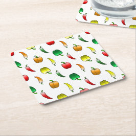 ピーマンとピーマン スクエアペーパーコースター