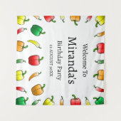 ピーマンとピーマン タペストリー (正面(横))