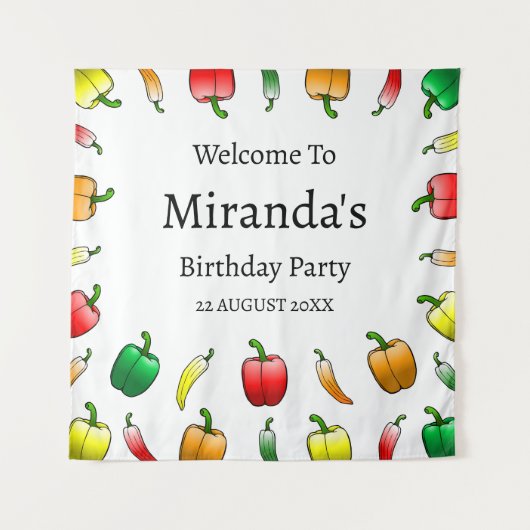 ピーマンとピーマン タペストリー (正面)