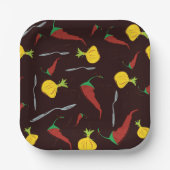 ピーマンと玉ねぎ ペーパープレート (正面)