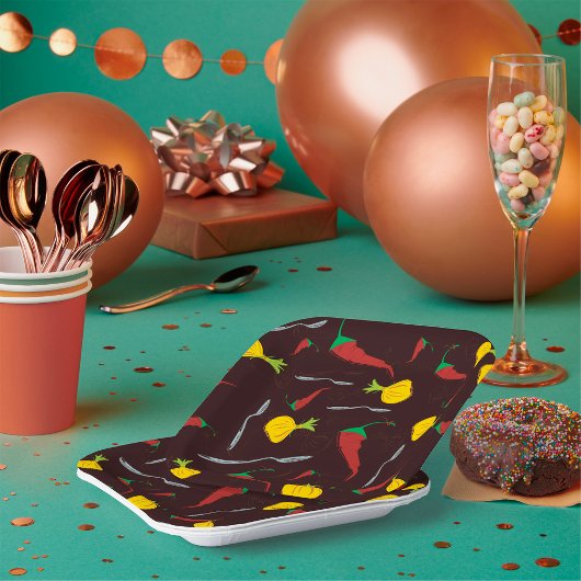 ピーマンと玉ねぎ ペーパープレート