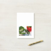 ピーマンと豆のポストイットノート ポストイット (デスク上)