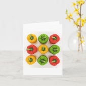 ピーマンのメッセージカード カード (黄色い花)