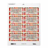 ピーマンのラベル台所からのギフトはラベルが必要 ラベル (フルシート)