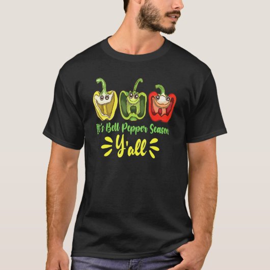 ピーマンの季節ですね 園芸家 Tシャツ (正面)