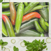 ピーマンの山 キッチンタオル (折り畳み)