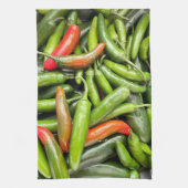 ピーマンの山 キッチンタオル (縦)