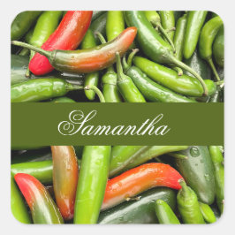 ピーマンの山 スクエアシール