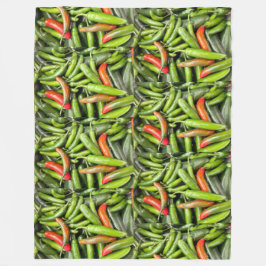 ピーマンの山 フリースブランケット