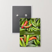 ピーマンの山 缶バッジ (正面/裏面)